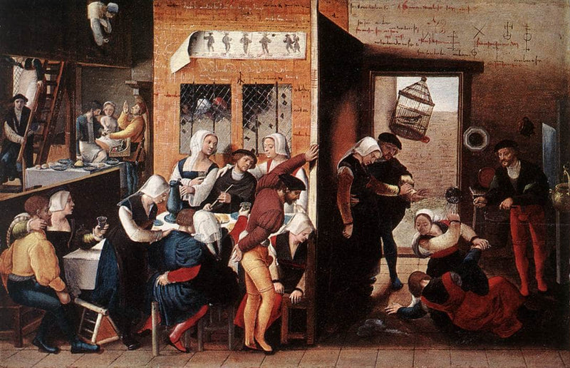 A Merry Company by Jan van Hemessen — Oil Painting Reproduction