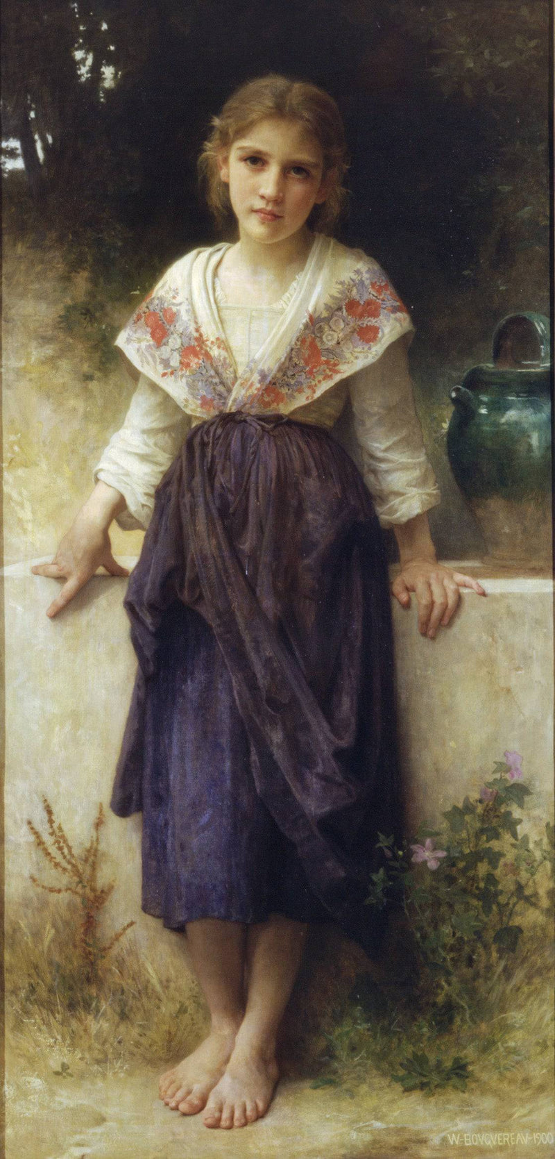 A moment of rest by William-Adolphe Bouguereau, Oil Painting Reproduction