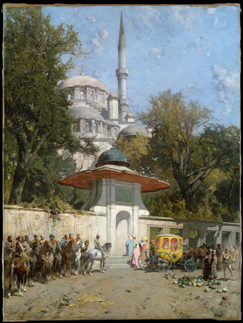 A Mosque by Alberto Pasini — Oil Painting Reproduction