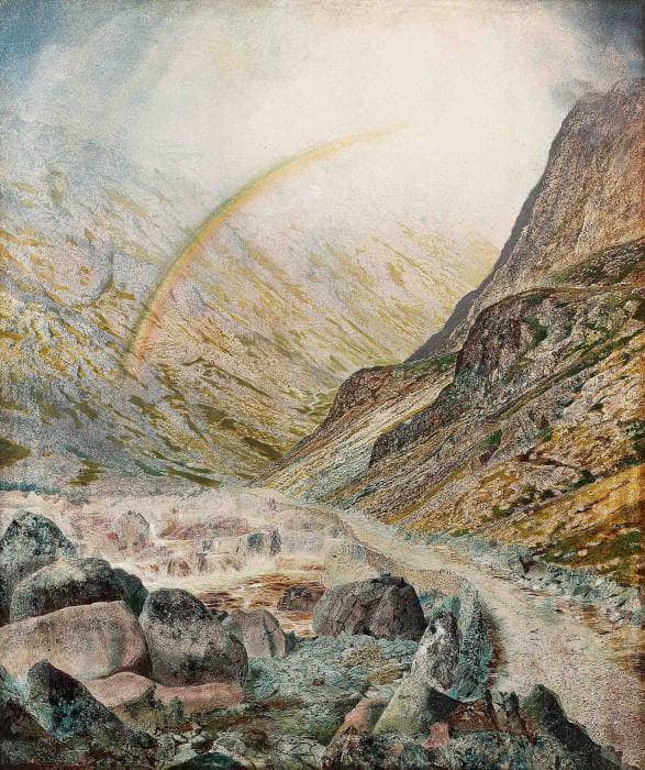 A Mountain Road, Flood Time by John Atkinson Grimshaw — Oil Painting Reproduction