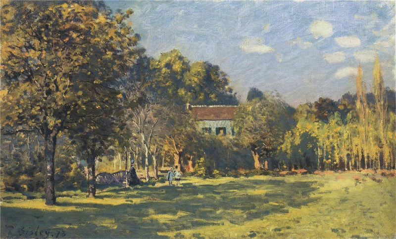 A Park in Louveciennes by Alfred Sisley — Oil Painting Reproduction