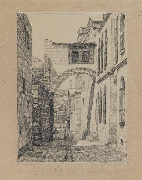 A Part of the Ancient Arch Called Ecce Homo by James Tissot — Oil Painting Reproduction