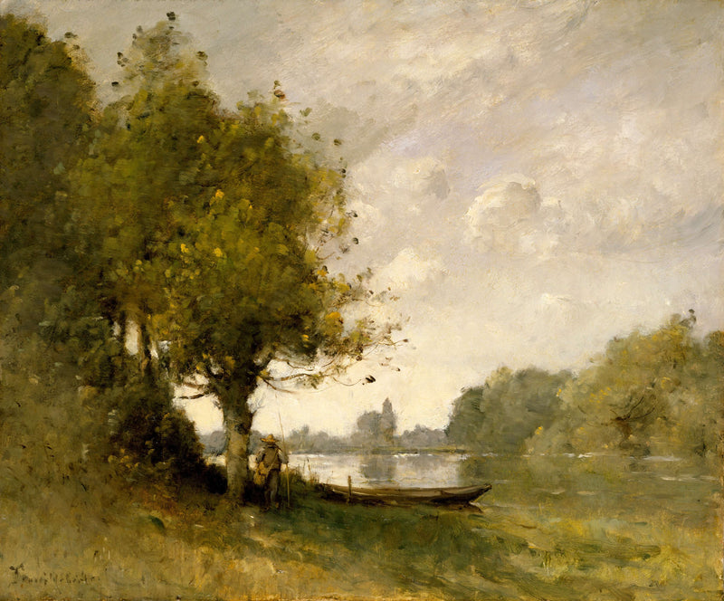 A pond near Nangis by Paul Trouillebert — Oil Painting Reproduction