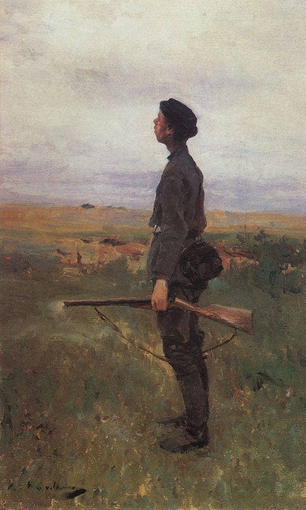 A poor shot by Konstantin Korovin — Oil Painting Reproduction