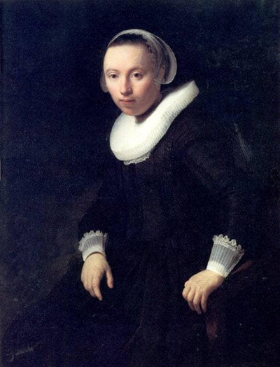A Portrait of a Young Woman in apartment