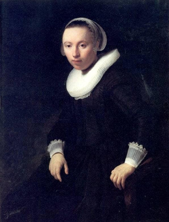 A Portrait of a Young Woman by Rembrandt — Oil Painting Reproduction