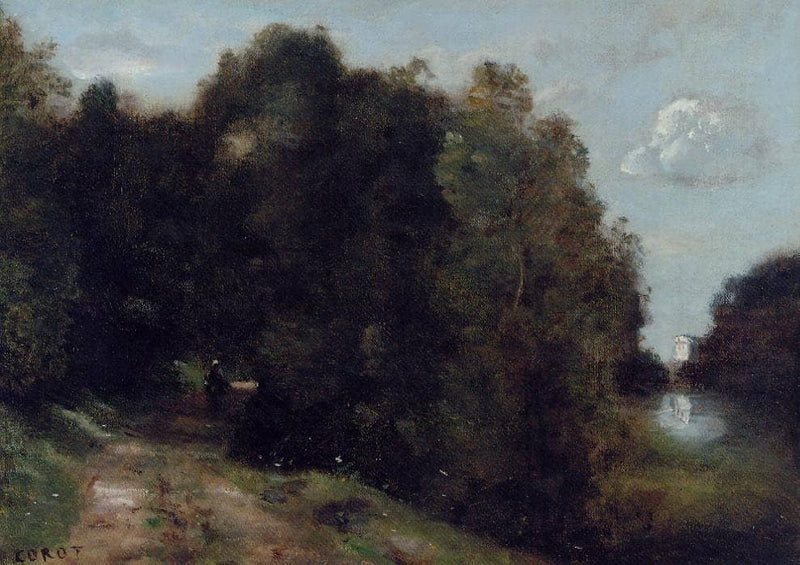 A Road through the Trees by Camille Corot — Oil Painting Reproduction