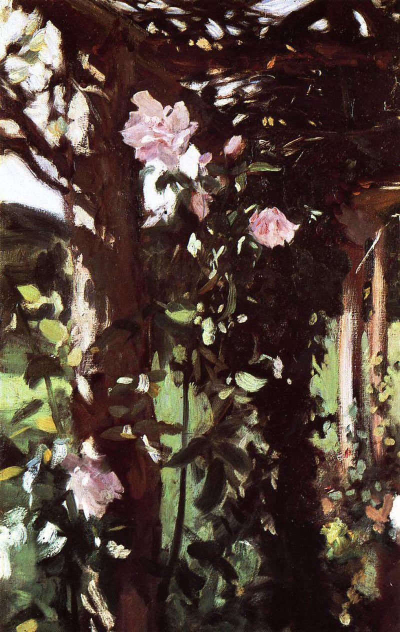 A Rose Trellis (Roses at Oxfordshire) by John Singer Sargent — Oil Painting Reproduction