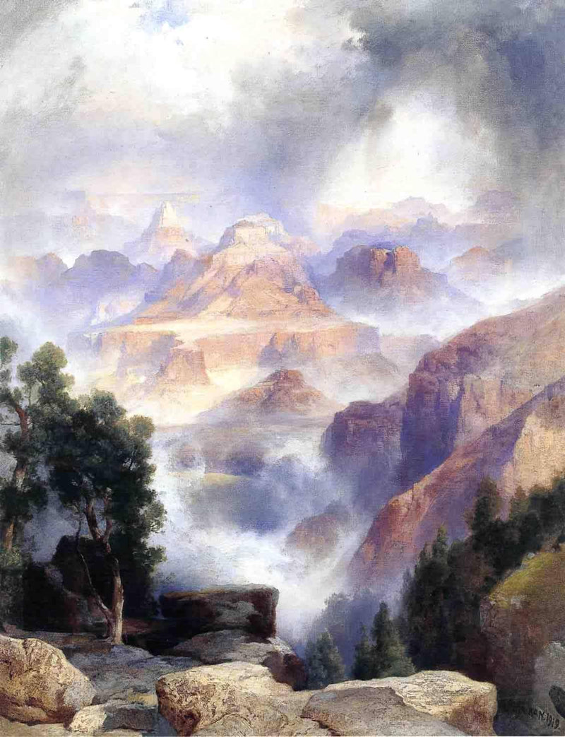 A Showery Day, Grand Canyon by Thomas Moran — Oil Painting Reproduction