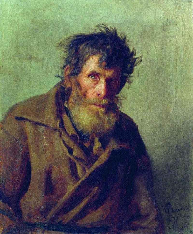 A Shy Peasant by Ilya Repin — Oil Painting Reproduction
