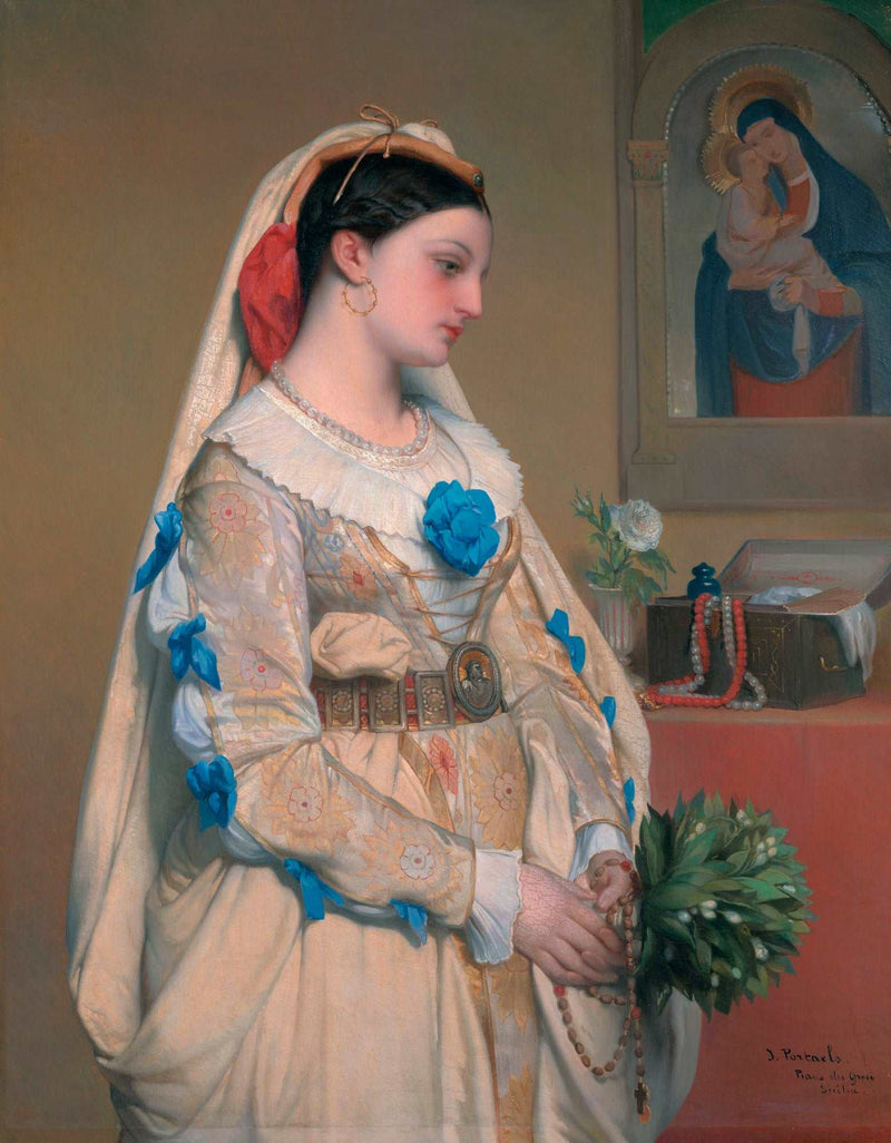 A Sicilian Bride by Jean-François Portaels — Oil Painting Reproduction