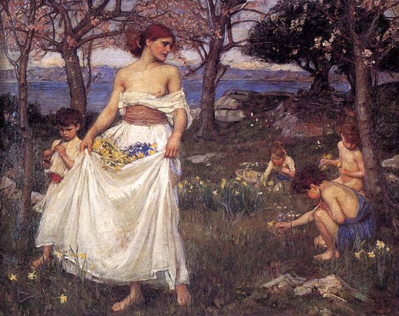 A Song of Springtime by John William Waterhouse — Oil Painting Reproduction