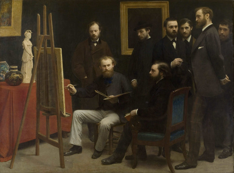 A Studio in the Batignolles (Homage to Manet) by Henri Fantin-Latour — Oil Painting Reproduction