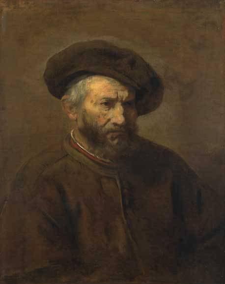 A Study of an Elderly Man in a Cap by Rembrandt — Oil Painting Reproduction