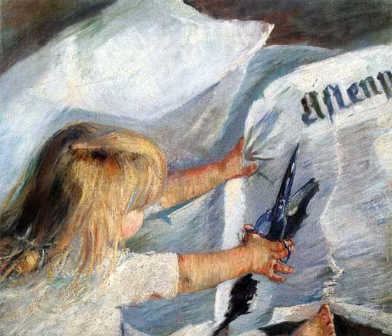 A Subscriber to the Aftenposten by Oda Krohg — Oil Painting Reproduction