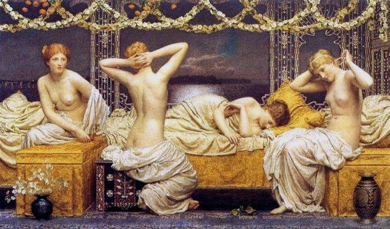A Summer Night by Albert Joseph Moore — Oil Painting Reproduction