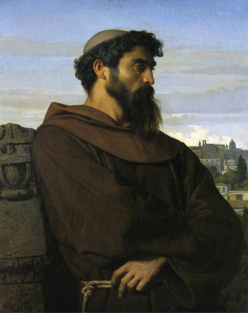 A thinker, a young Roman monk by Alexandre Cabanel — Oil Painting Reproduction