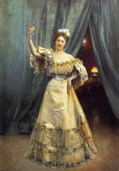 A Toast by Julius LeBlanc Stewart — Oil Painting Reproduction