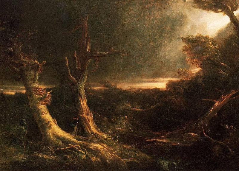 A Tornado in the Wilderness by Thomas Cole — Oil Painting Reproduction