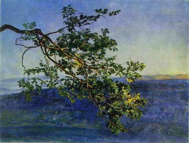 A Tree Branch by Alexander Ivanov — Oil Painting Reproduction