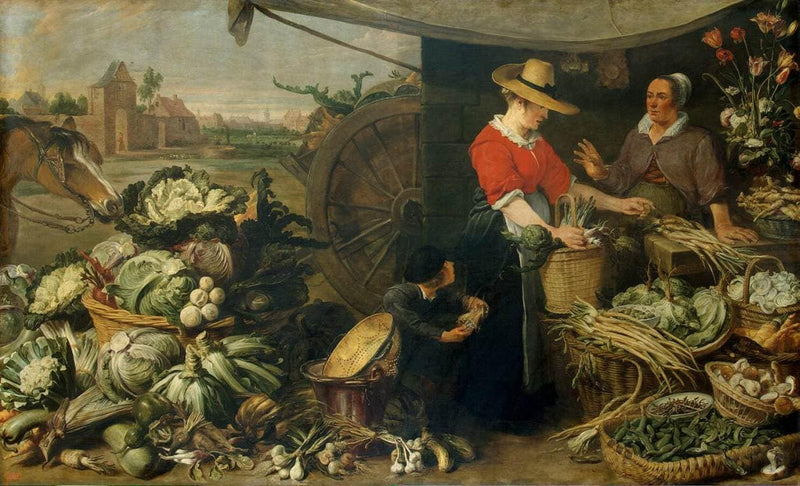 A Vegetable Stall by Frans Snyders — Oil Painting Reproduction