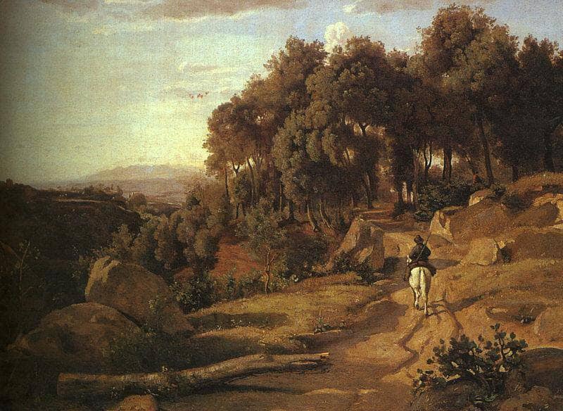 A View near Colterra by Camille Corot — Oil Painting Reproduction