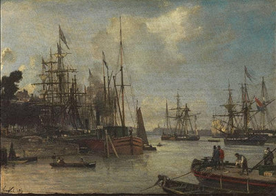 A View of the Harbour, Rotterdam in bedroom