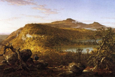 A View of the Two Lakes and Mountain House, Catskill Mountains, Morning in modern living room