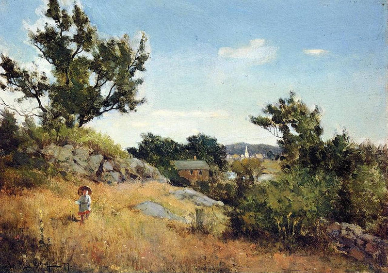 A View of the Village by Willard Metcalf — Oil Painting Reproduction