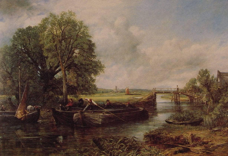 A View On The Stour Near Dedham by John Constable — Oil Painting Reproduction