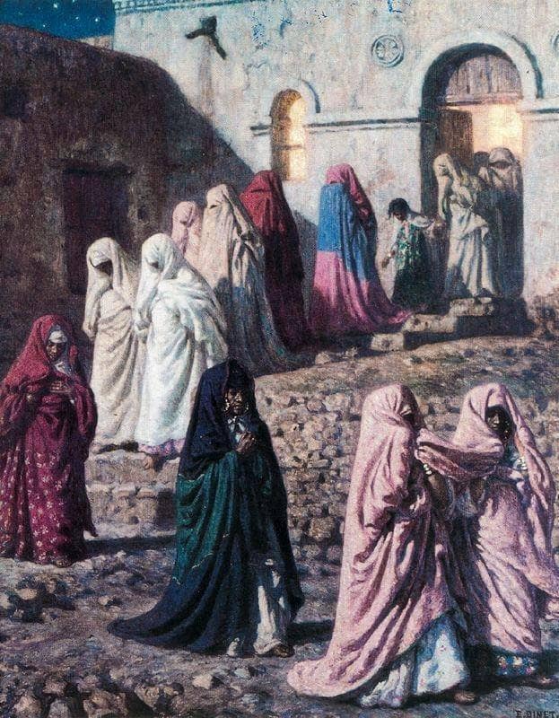 A village by Nasreddine Dinet — Oil Painting Reproduction