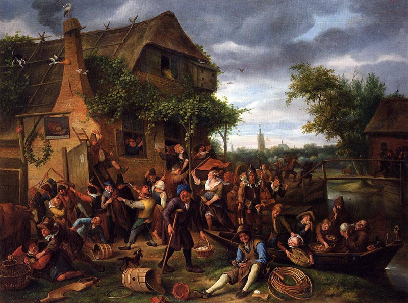 A Village Revel by Jan Steen — Oil Painting Reproduction