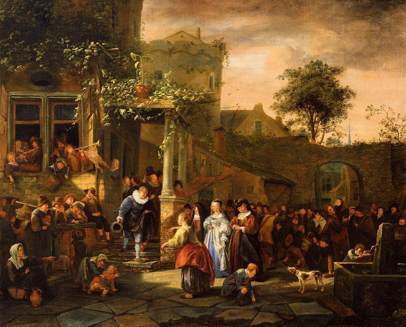 A Village Wedding by Jan Steen — Oil Painting Reproduction