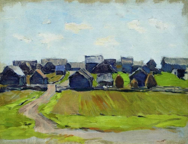 A village by Isaac Levitan — Oil Painting Reproduction