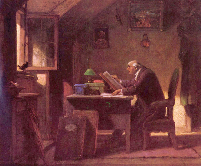 A visit by Carl Spitzweg — Oil Painting Reproduction
