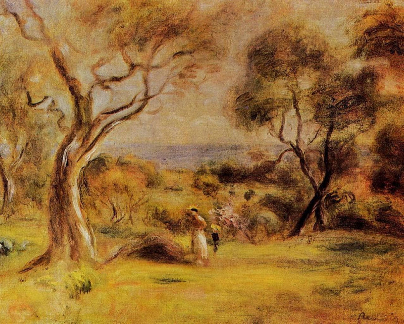 A Walk by the Sea by Pierre-Auguste Renoir — Oil Painting Reproduction
