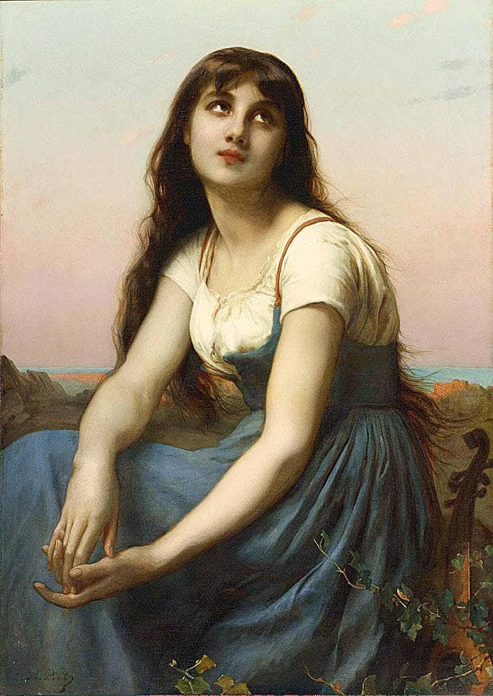 A young beauty by Adolphe Piot — Oil Painting Reproduction