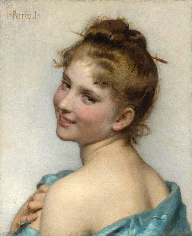 A young beauty by Léon Bazile Perrault — Oil Painting Reproduction