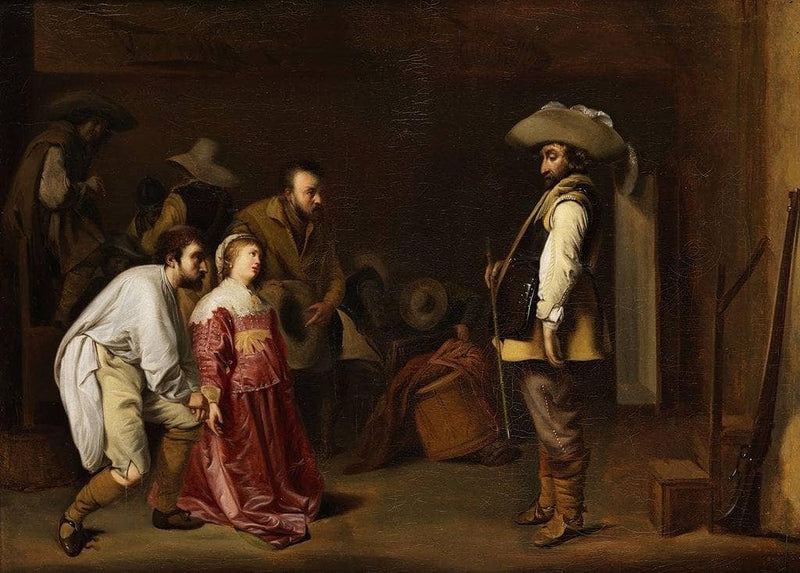 A Young Girl Offered as a War Booty by Willem Cornelisz Duyster — Oil Painting Reproduction