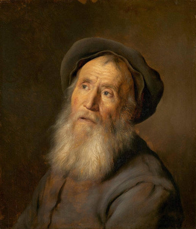 Bearded Man with a Beret in kitchen