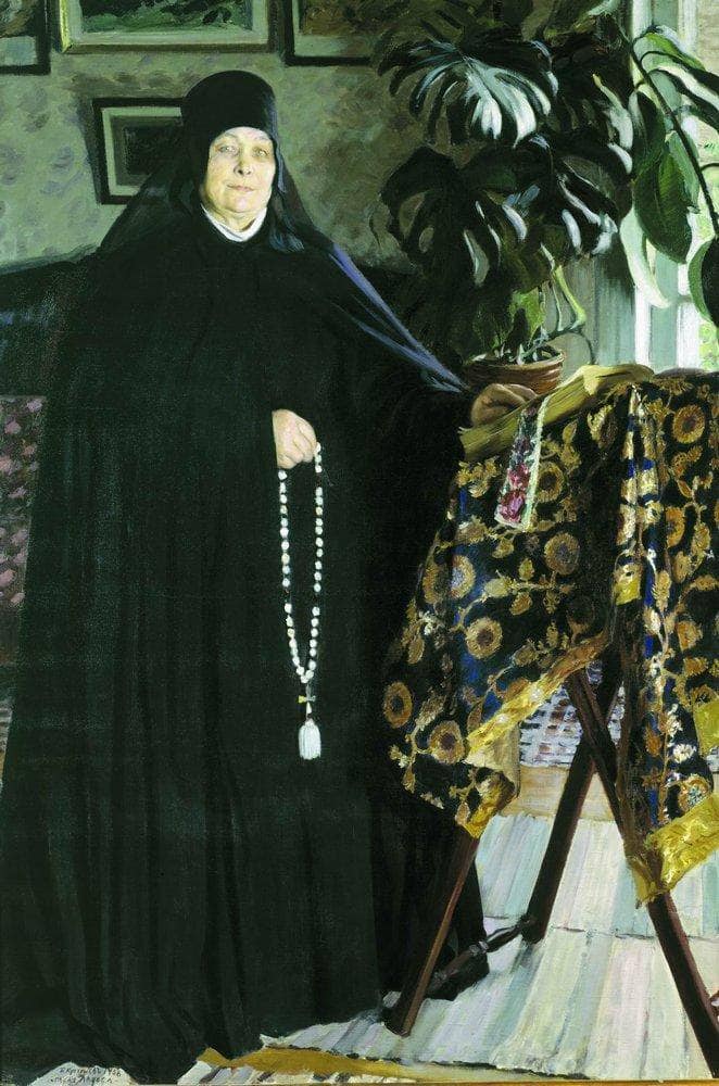 Abbess by Boris Kustodiev — Oil Painting Reproduction