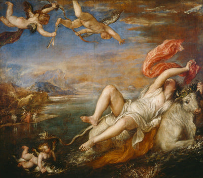 Abduction of Europa in modern living room
