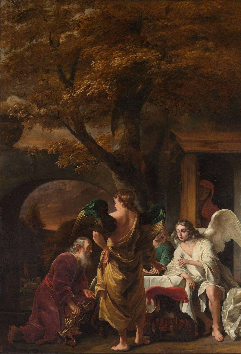 Abraham Receiving the Three Angels by Ferdinand Bol — Oil Painting Reproduction