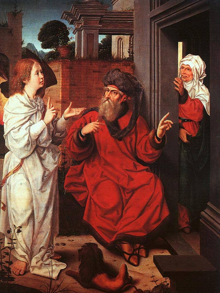 Abraham, Sara and an Angel by Jan Provoost — Oil Painting Reproduction