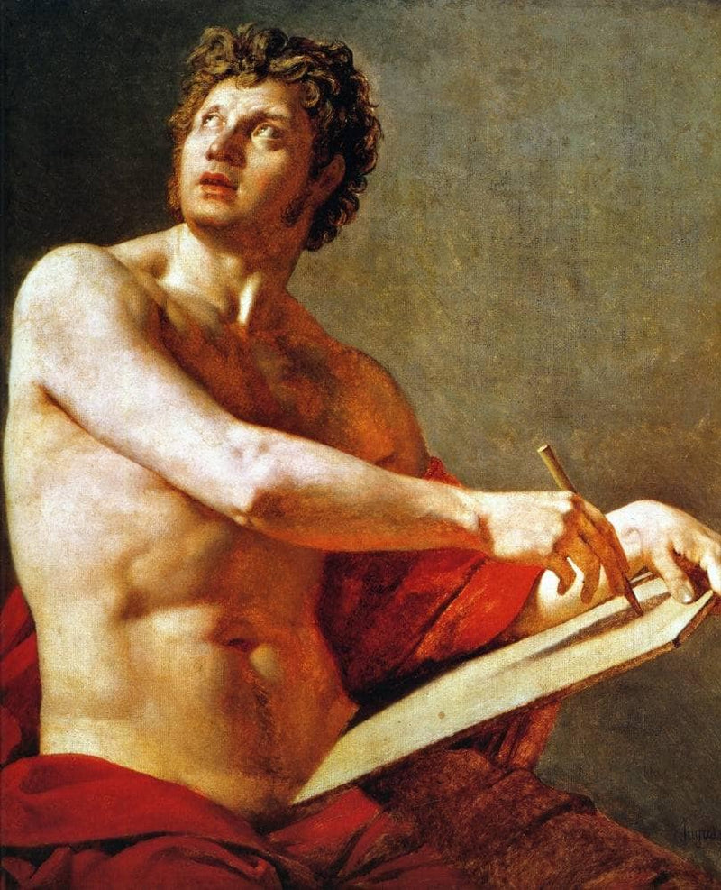 Academic Study of a Male Torse by Jean Auguste Dominique Ingres — Oil Painting Reproduction