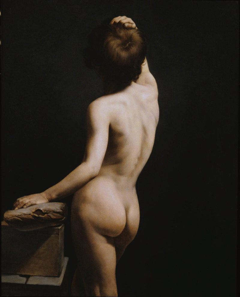 Academic study of adolescent boy, seen from behind by Horace Vernet — Oil Painting Reproduction