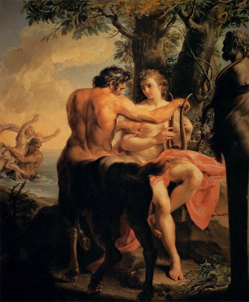 Achilles and the Centaur Chiron by Pompeo Batoni — Oil Painting Reproduction