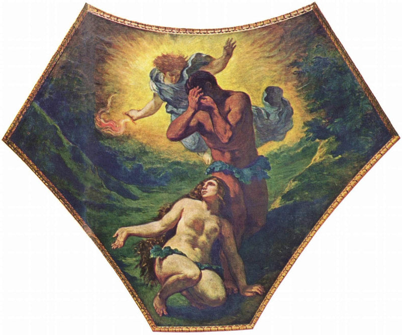 Adam and Eve by Eugene Delacroix — Oil Painting Reproduction