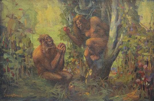 Adam and Eve by Georgi Mashev — Oil Painting Reproduction
