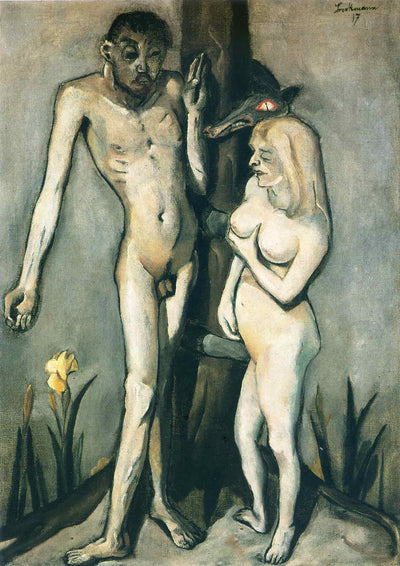 Adam and Eve in kitchen